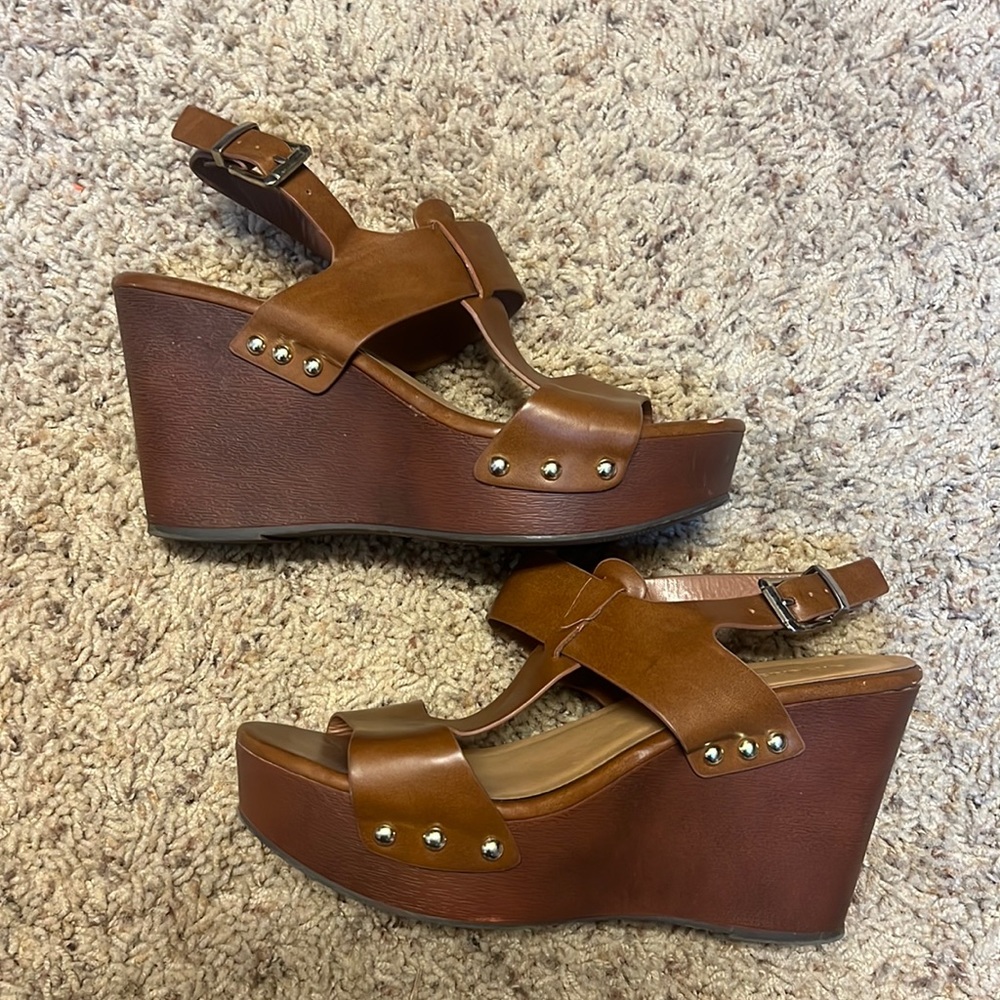 Brown wedges size 6 1/2